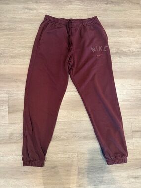 Nike Burgundy Men's Terry Joggers